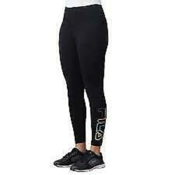Fila Women's Cotton-Stretch Leggings/Pants Black - Picture 4 of 4